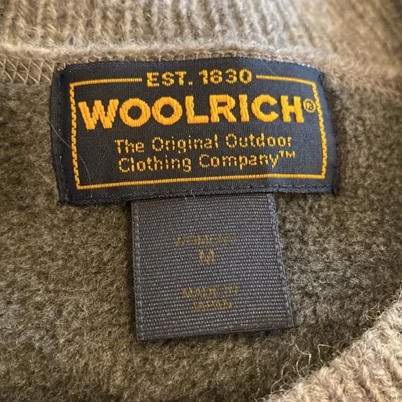 Woolrich Women's Wool Pewter Gray Sweater
with Hem and Cuff Accents Size M - Picture 12 of 16